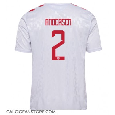 Maglia Calcio Danimarca Joachim Andersen #2 Seconda Divisa Europei 2024 Manica Corta Maglia Calcio Danimarca Joachim Andersen #2 Seconda Divisa Europei 2024 Manica Corta